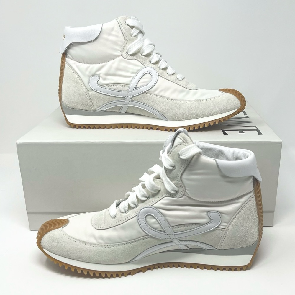 Loewe Flow High Top Retro Runner Sneakers 38, White